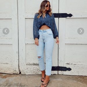 VICI Kason Distressed High arise Denim Jeans 25